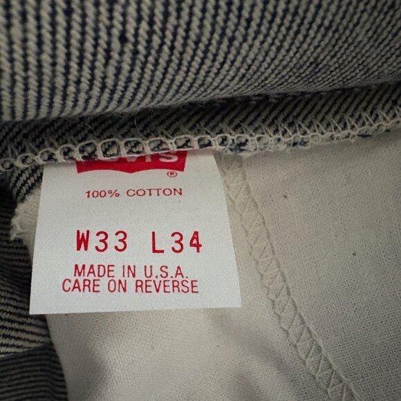 NEW  Vintage Mens Levis 583 Regular Fit Blue Denim Jeans  33 X 34  USA Made - Picture 8 of 15